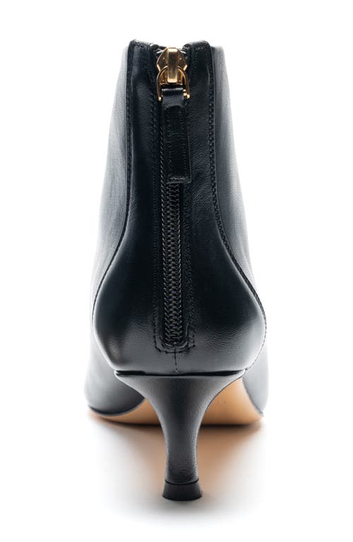 Black Suede Studio Jelena Napa Zip Ankle Booties In Black