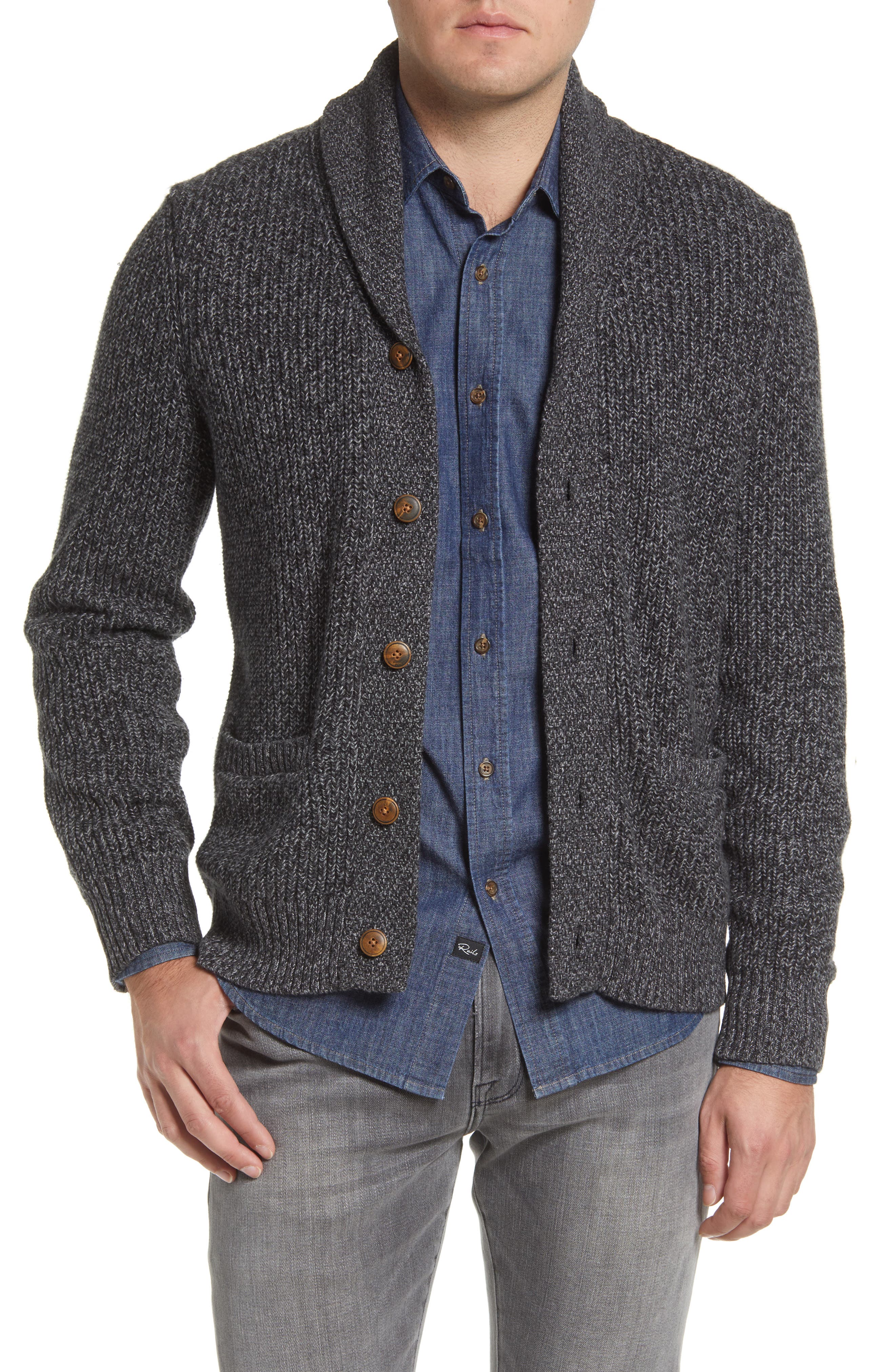 mens 2 button sweater