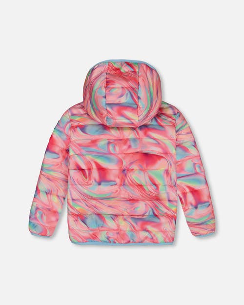 Shop Deux Par Deux Girl's Quilted Jacket Printed Marble