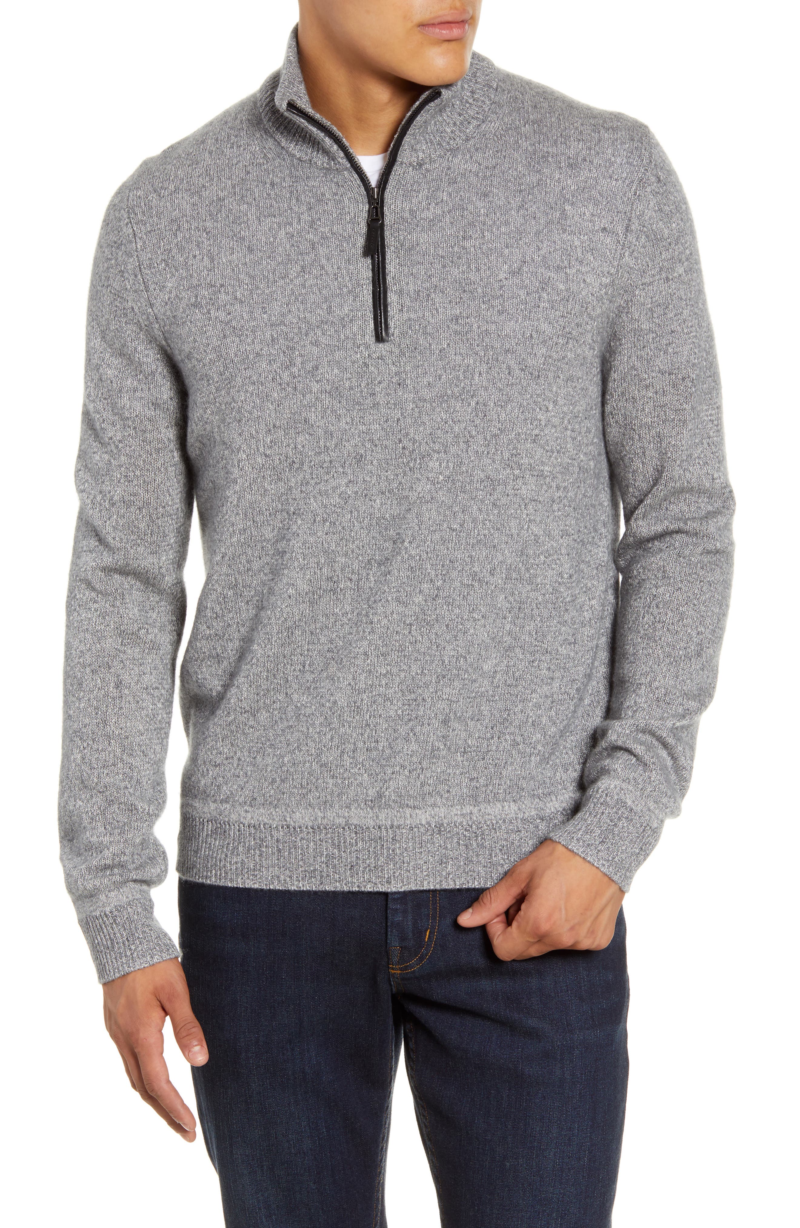 mens cashmere quarter zip