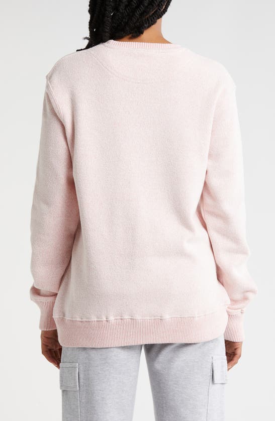 Shop Fleece Factory Nantucket Crewneck Sweatshirt In Salmon Pink
