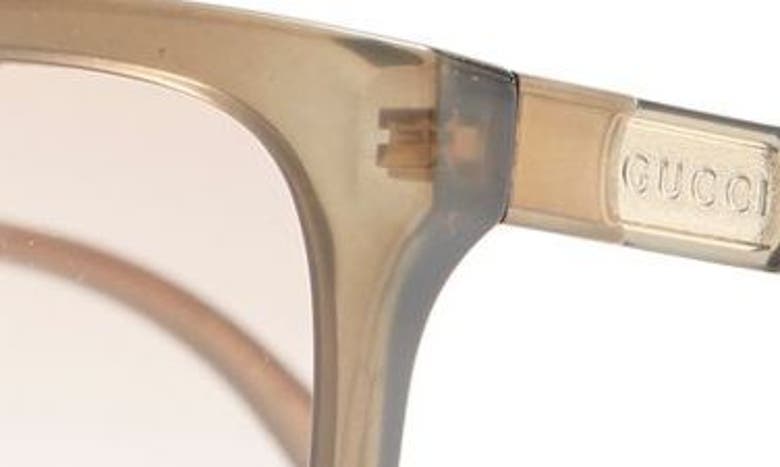 Gucci 56mm Gradient Square Sunglasses In Brown Orange