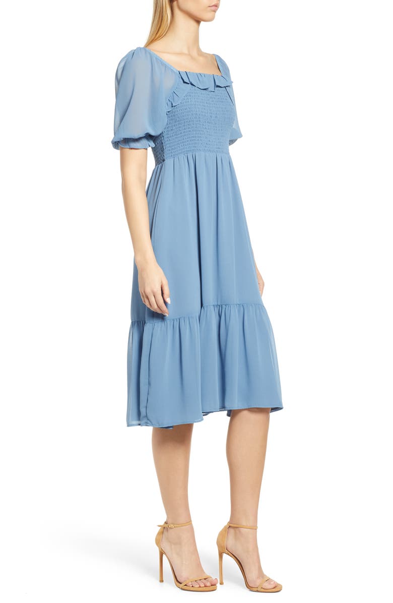 1.STATE Puff Sleeve Smocked Dress | Nordstrom