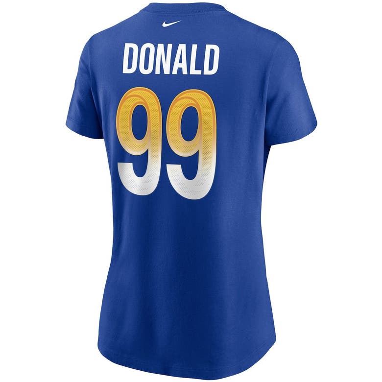 Men's Nike Aaron Donald White Los Angeles Rams Name & Number T-Shirt Size: Small