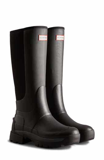 Hunter Original Tour Tall Packable Waterproof Rain Boot (Women