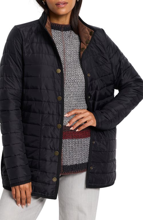 Shop Nic + Zoe Nic+zoe Allovette Reversible Quilted Jacket In Brown Multi