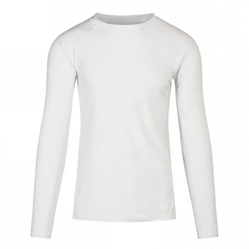Uv Skinz Long Sleeve Crew Sun & Swim Shirt In White
