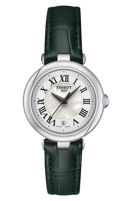 Tissot Bellissima Leather Strap Watch, 26mm In Green