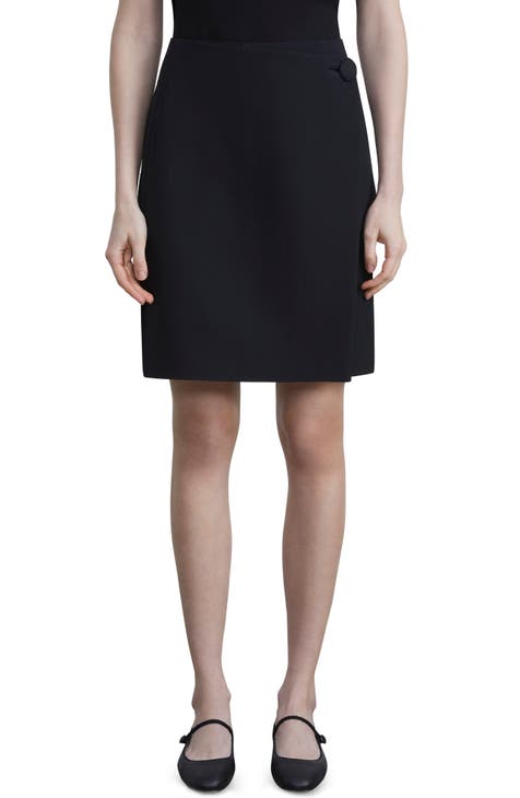 Short-jupe (skort) Hache En Laine Mélangée Noir - Taille 42, Occasion Très Bon état, Fabriqué En Italie