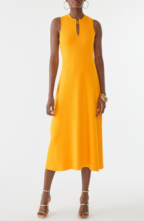 Cutout Sleeveless Sweater Dress in Saffron