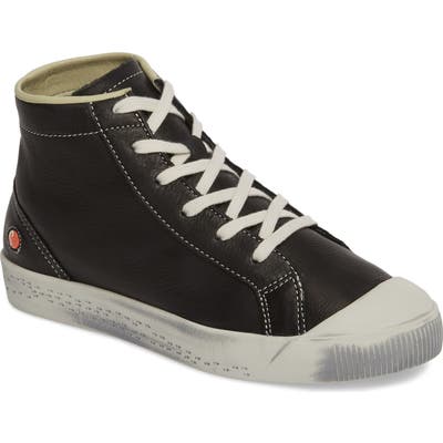 Softinos By Fly London Kip High Top Sneaker - Black