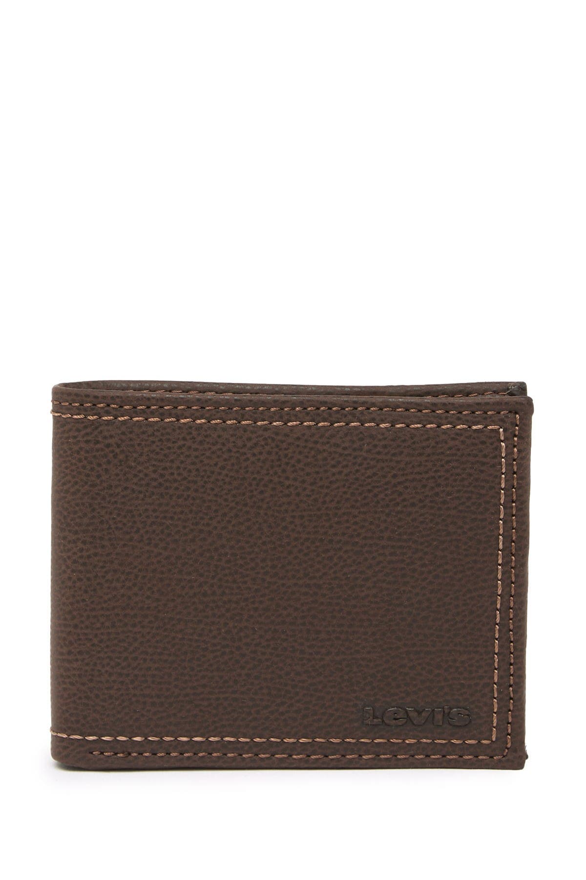 levi's brown leather wallet