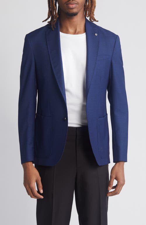 Ted Baker London Keith Soft Construction Textured Wool Sport Coat Navy at Nordstrom,
