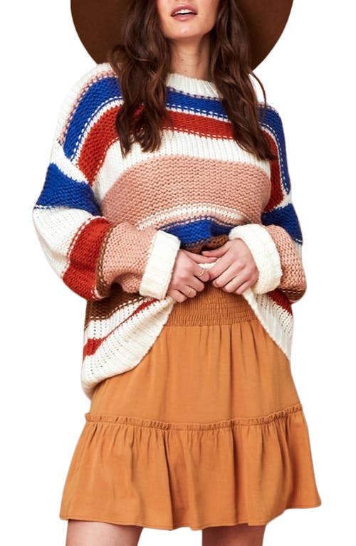 Lost + Wander High Vista Stripe Sweater in Multi Stripe