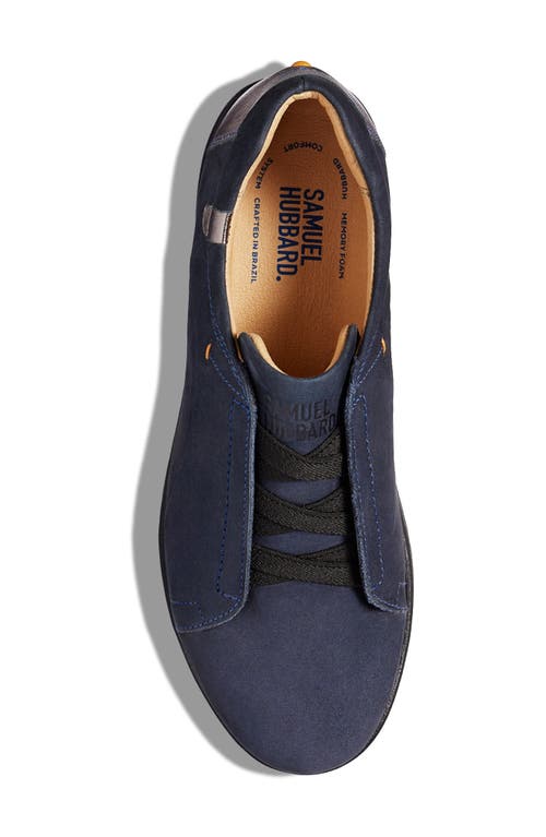 Samuel Hubbard Marin Slip-on Sneaker In Navy Nubuck