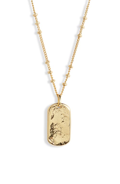 gorjana Griffin Dog Tag Necklace in Gold