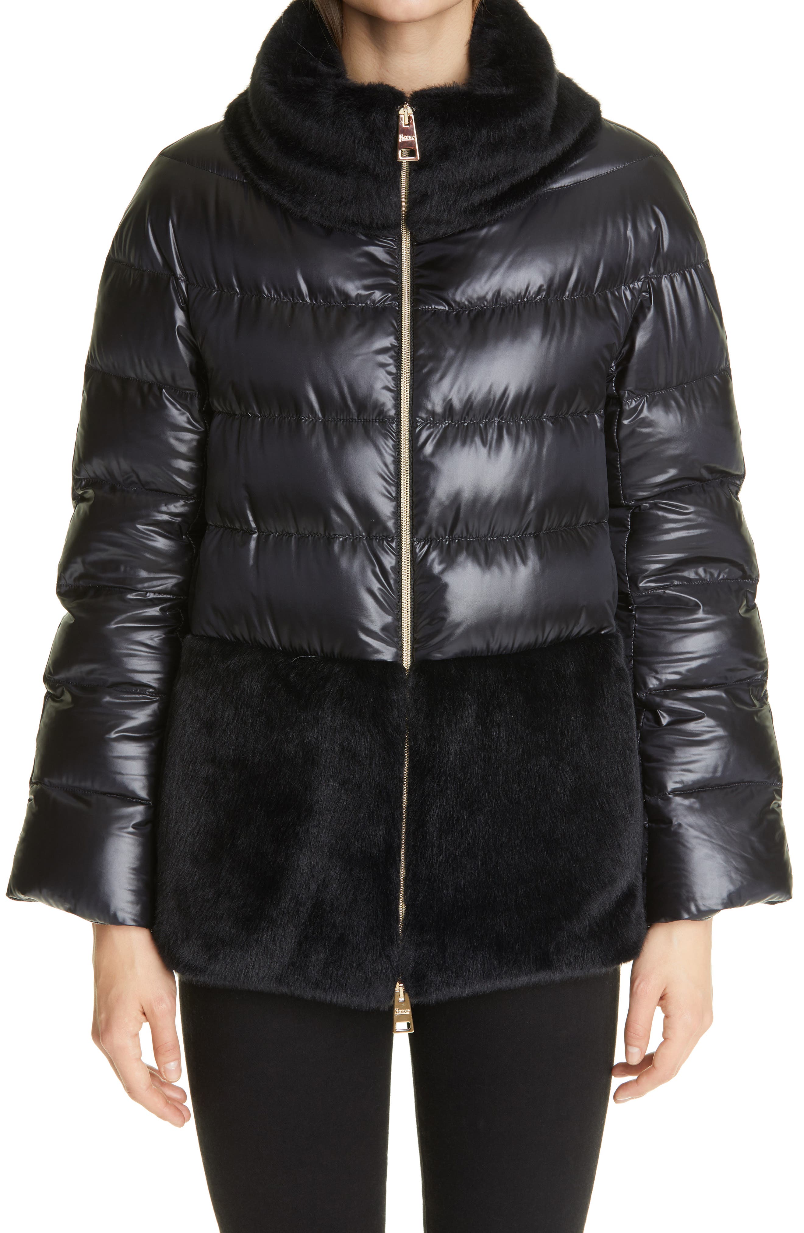 herno black puffer jacket