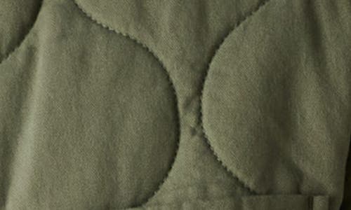 The Normal Brand James Quilted Canvas Liner Jacket In Moss/cedar