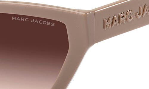 Shop Marc Jacobs 55mm Gradient Cat Eye Sunglasses In Beige/brown Gradient