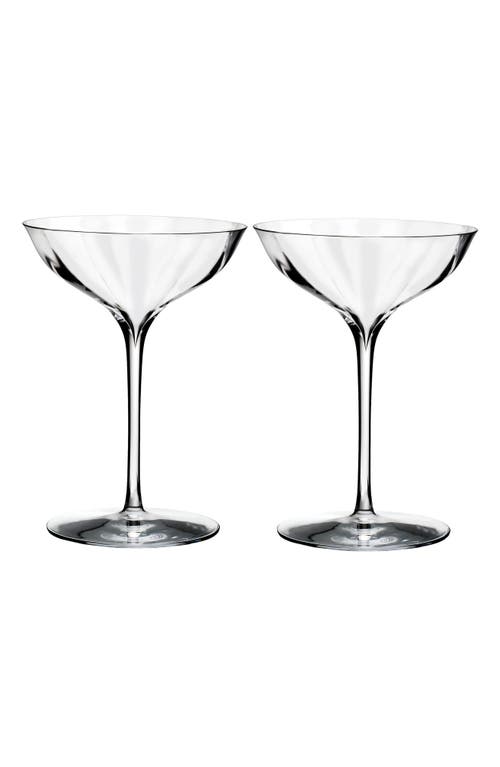 Waterford Set Of 2 Coupe Glasses In Elegance Optic