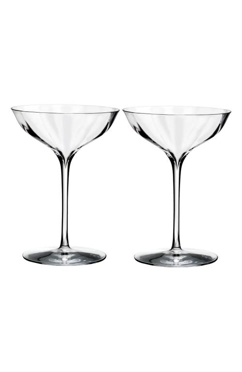 Shop Waterford Set Of 2 Coupe Glasses In Elegance Optic