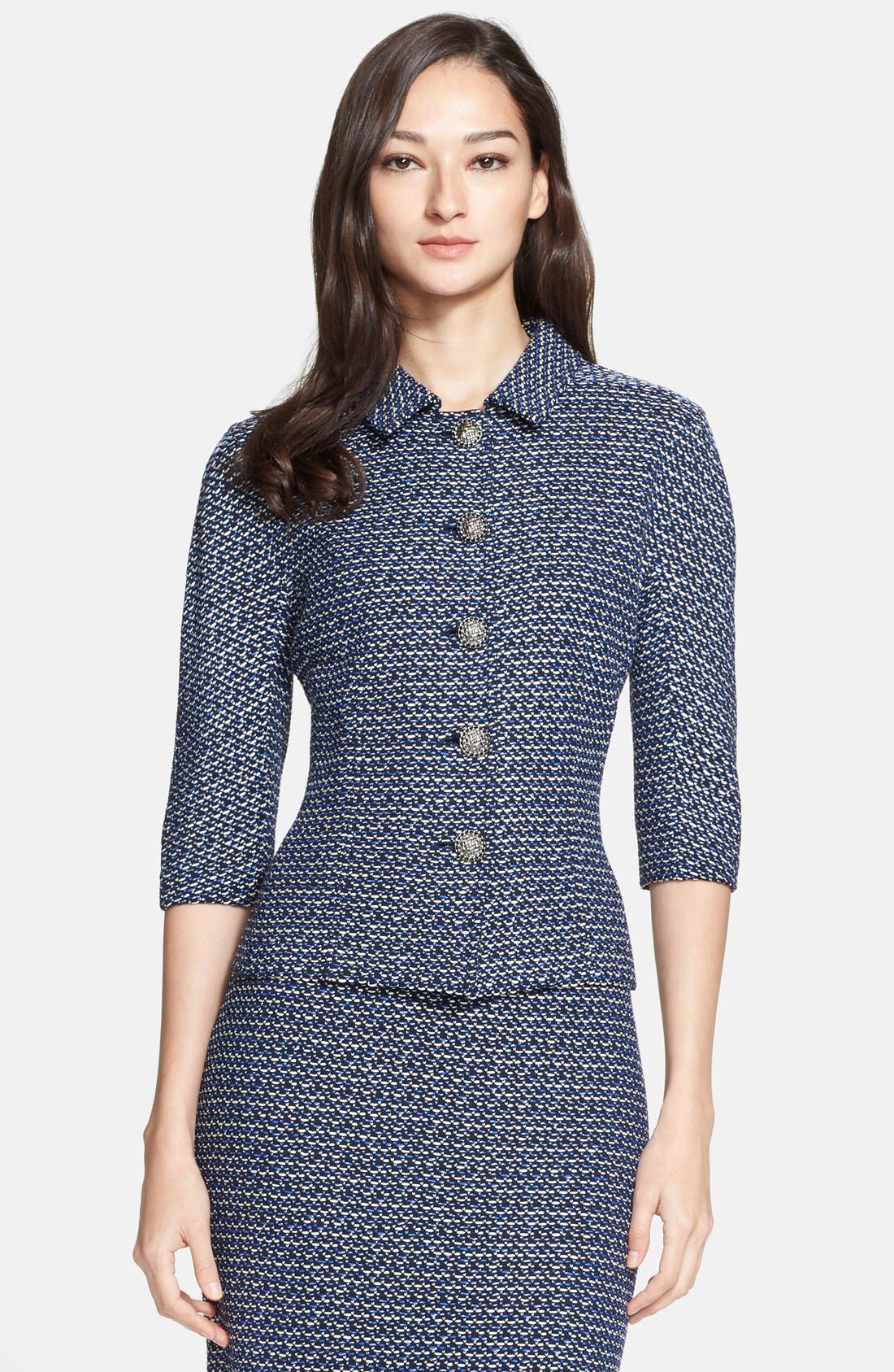 St. John Collection Dashed Stripe Knit Jacket Nordstrom