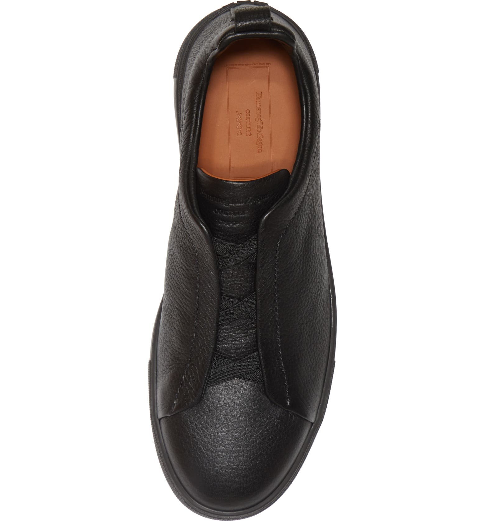 ZEGNA Triple Stitch Deerskin Leather Slip-On Sneaker (Men) | Nordstrom