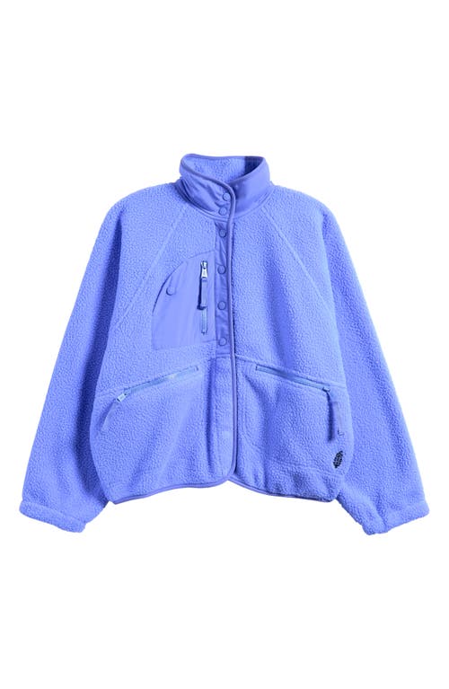 Free People Fp Movement Fp Movement Hit The Slopes Fleece Jacket In Blueberry
