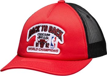 Mitchell & Ness Men's Mitchell & Ness Red Chicago Bulls Back-to-Back NBA  Finals Champions Trucker Snapback Adjustable Hat