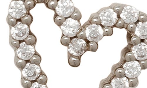 Made By Mary Sweetheart Cubic Zirconia Charm Pendant In Silver