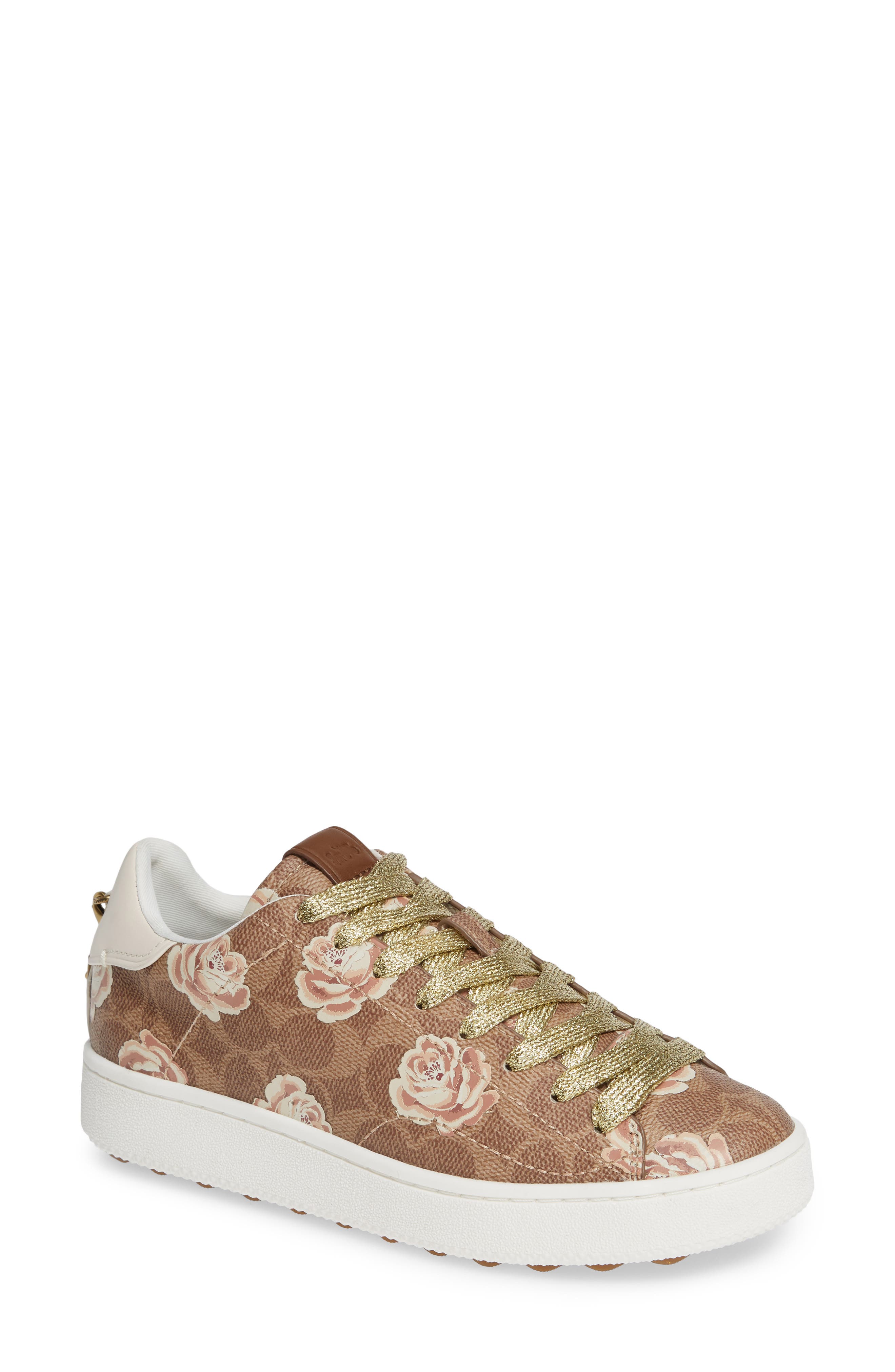 COACH Floral Low Top Sneaker (Women 