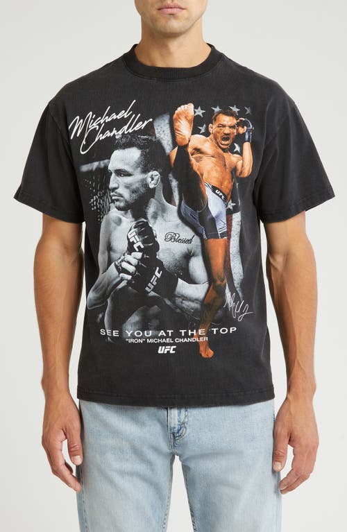 Shop Id Supply Co Ufc Michael Chandler See You At The Top Graphic T-shirt In Washed Black