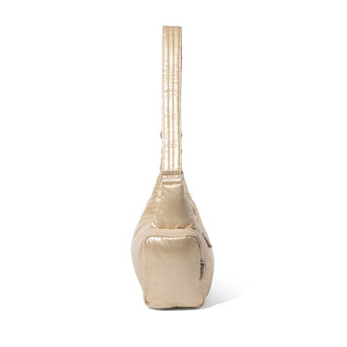 Baggallini Banana Sling Crossbody Shoulder Bag In Champagne Puff