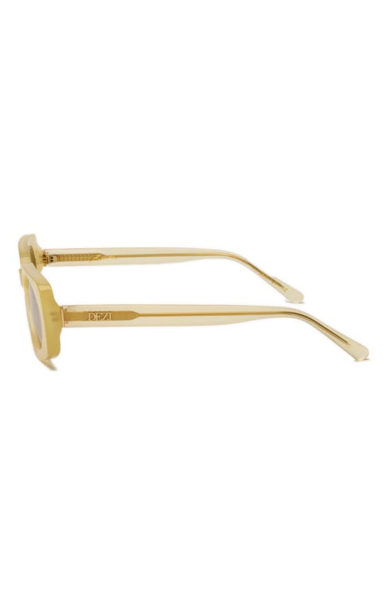 Shop Dezi Booked 52mm Rectangular Sunglasses In Pineapple / Coconut Flash
