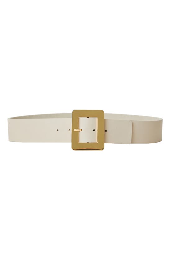 Shop B-low The Belt Emilia Leather Belt In Bone Gold