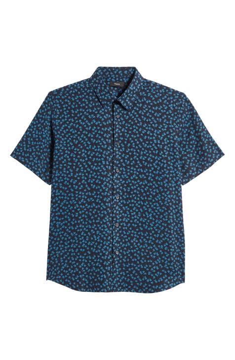 SKIMS Spa embroidered cotton-poplin pajama shirt - Pine