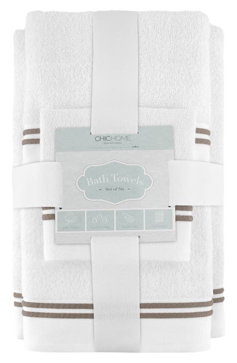  Kate Spade White Towel 6 Piece Set Bundle - 2 Bath