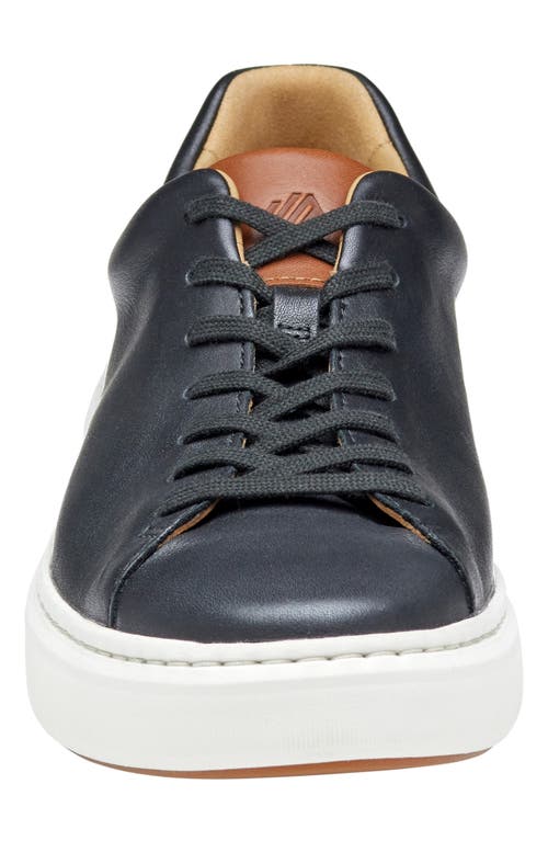 Shop Johnston & Murphy Anders Sneaker In Black Full Grain