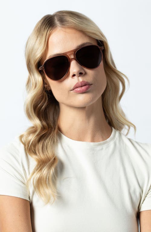 Shop Diff Tosca Ii 56mm Aviator Sunglasses In Brown Gradient