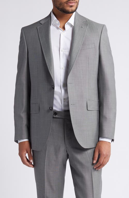 Shop Ted Baker London Jay Trim Fit Wool Mélange Suit In Medium Grey