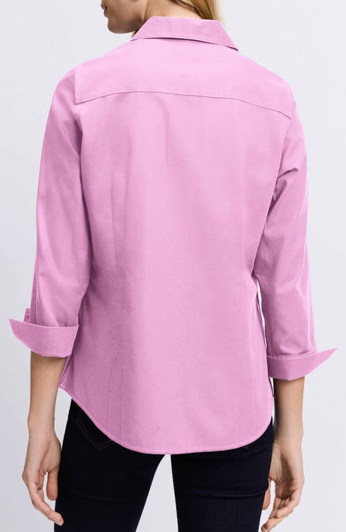 Shop Foxcroft Taylor Fitted Non-iron Shirt In Rose Quartz