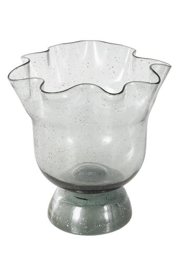 Vivian Lune Home Speckled Glass Vase In Black