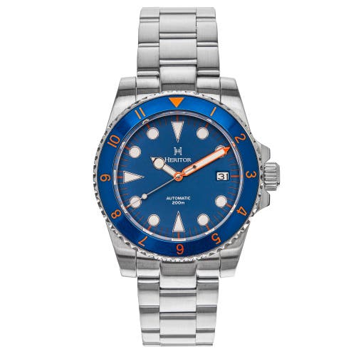 Heritor Automatic Men's Luciano Bracelet Watch With Date - Blue In Navy