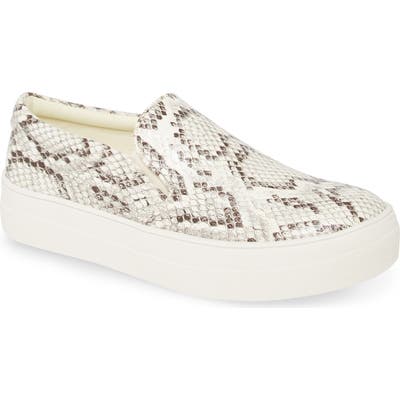Steve Madden Gills Platform Slip-On Sneaker, Beige