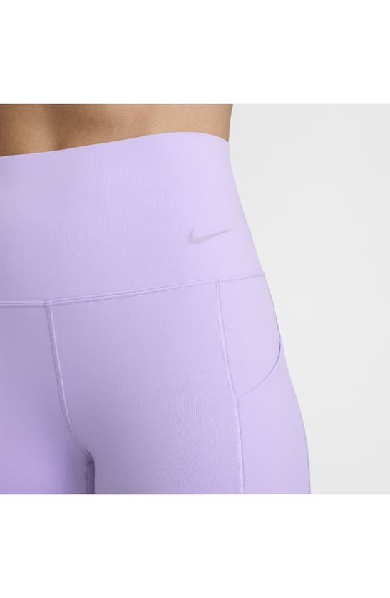 Shop Nike Dri-fit High Waist Bike Shorts In Lilac Bloom/black