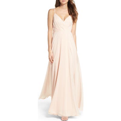 Lulus Surplice Chiffon Gown