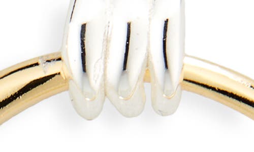 Argento Vivo Sterling Silver Frontal Hoop Earrings In Gold/sil
