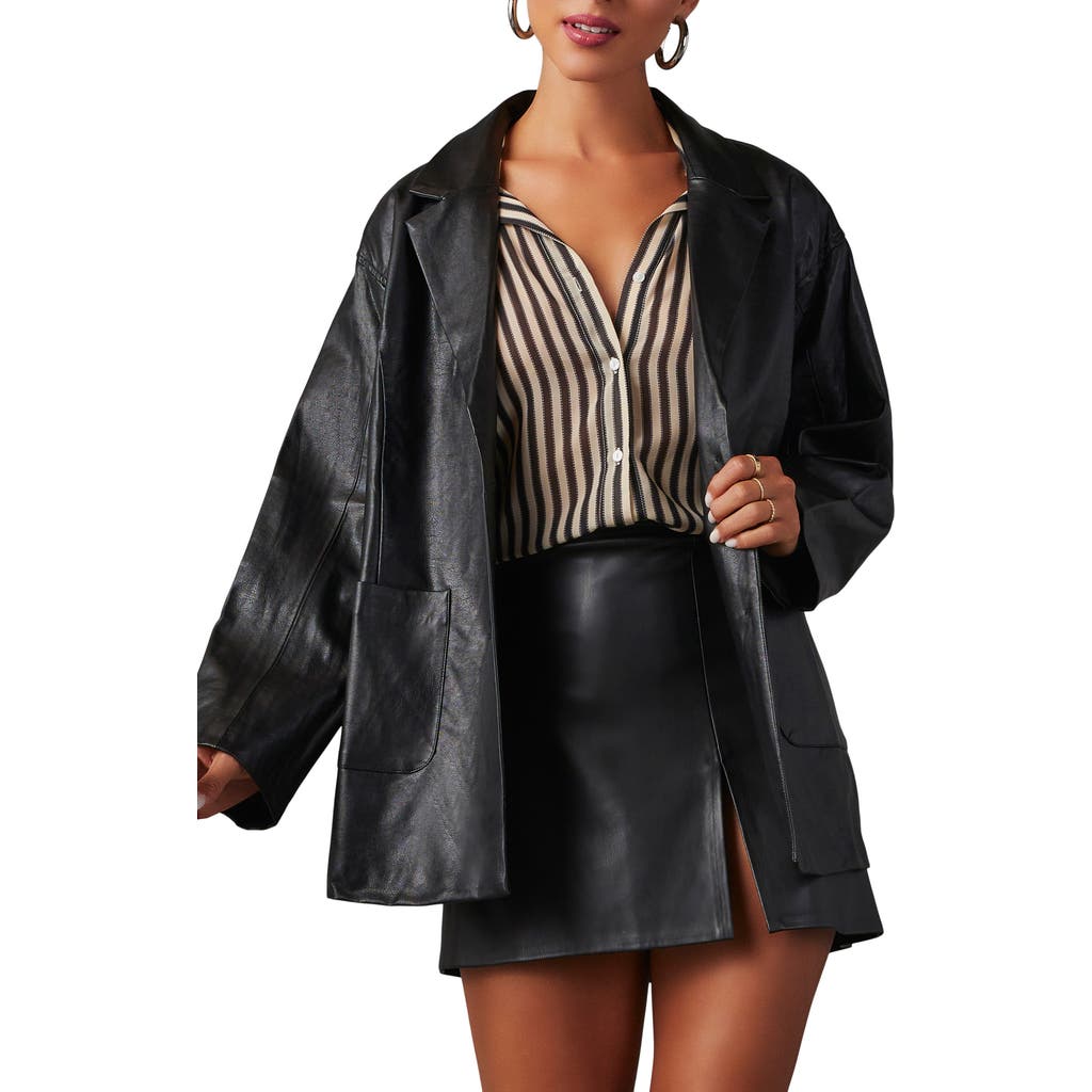 VICI COLLECTION VICI COLLECTION BRYANNA OVERSIZE FAUX LEATHER JACKET