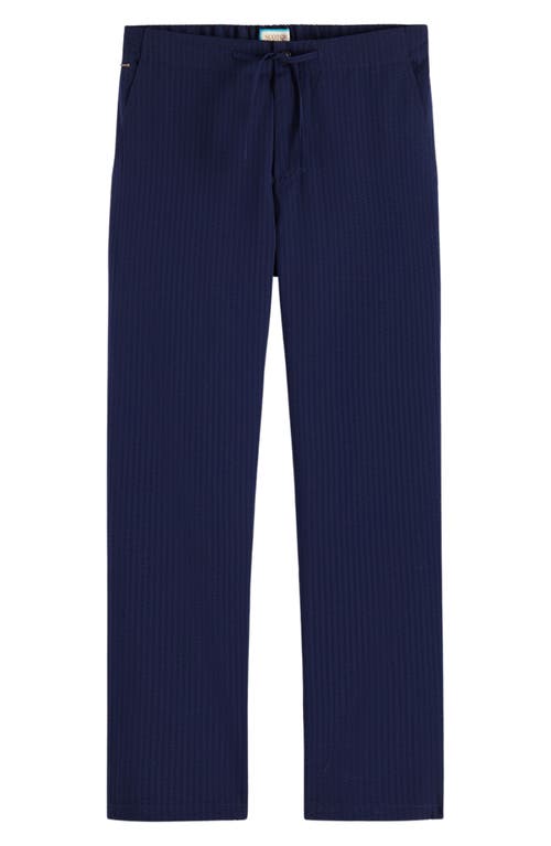 Scotch & Soda Finch Tapered Seersucker Pants Navy Blue at Nordstrom, X 32