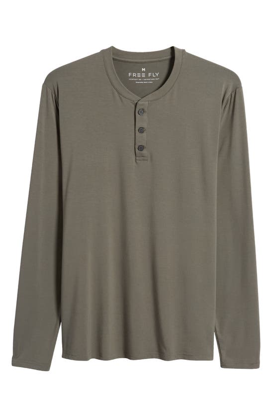 Free Fly Flex Performance Henley In Fatigue